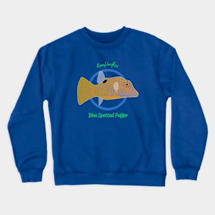 Blue Spotted Puffer Crewneck Sweatshirt